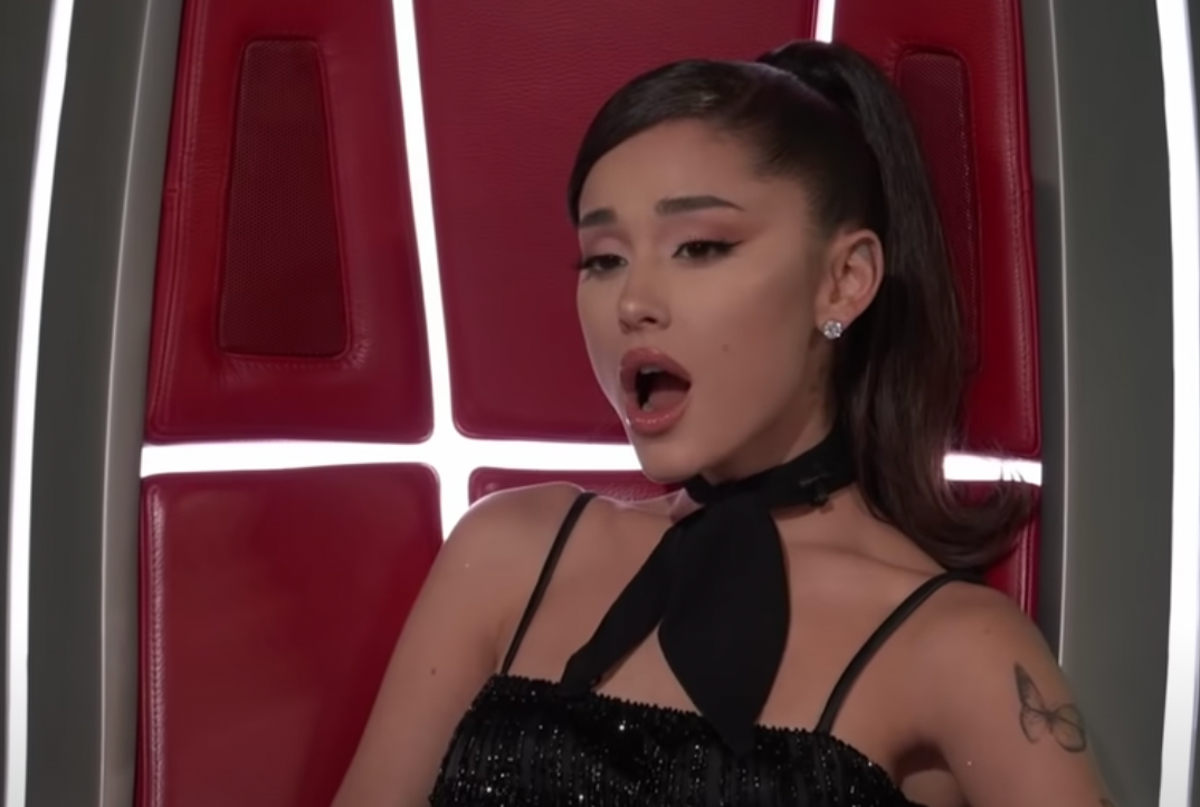Ariana Grandes Jaw Drops As The Voice Contestant Performs Her Song ‘thats Your Song Now Take